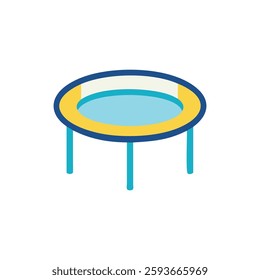 A charming trampoline icon representing family fun and outdoor activities.