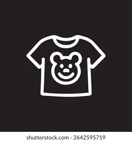 A charming t-shirt design featuring a delightful teddy bear print perfect for children's wear adding a touch of whimsy and innocence to any outfit