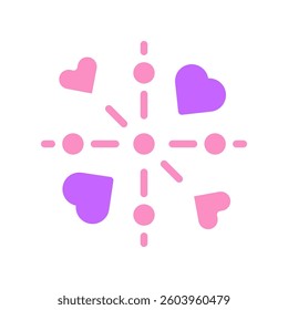 A charming Valentine's Day vector design with hearts.