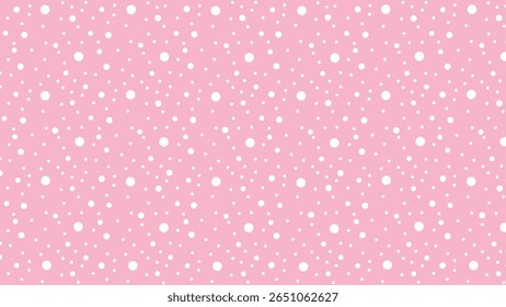 
A charming vector background with white polka dots scattered across a pink base, perfect for sweet and feminine designs.