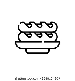 Charming vector of a baguette, perfect for bakery and food designs