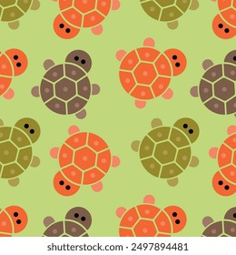 Charming vector design of a turtle, perfect for creating delightful and playful cookie pattern.