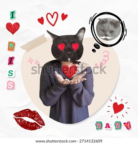 A charming Vector illustration celebrating Valentine's Day featuring pets, hearts, and affectionate gestures.