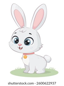 Charming vector illustration of a cute rabbit