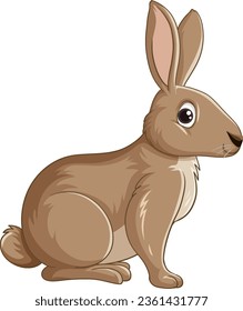 A charming vector illustration of a rabbit in a cartoon style