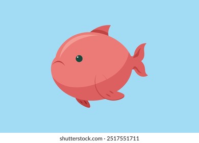 Uma encantadora ilustração vetorial do único Blobfish, mostrando suas características distintas. Perfeito para arte digital, impressões e projetos educacionais.