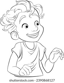 A charming vector illustration of a young male character