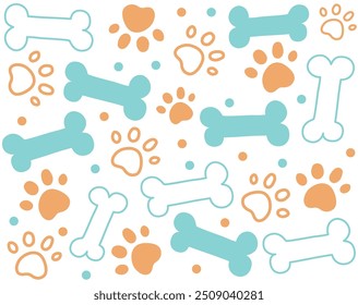 Charming vector pattern featuring adorable puppies. Perfect for pet-themed projects, textiles, and playful designs.