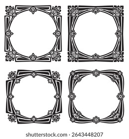Charming Vintage Decorative Floral Frames Vector Collection
