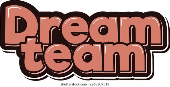 A charming and whimsical vector design featuring the "Dream team" quote in a playful font. Perfect for celebrating World Sleep Day and highlighting the importance of sleep for overall well-being.