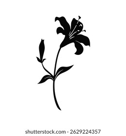Charming wild flower vector with an old diary aesthetic, great for eco-friendly designs, botanical themes, and prints.