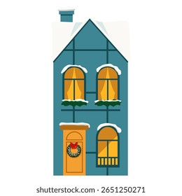 Charming Winter House Adorned with Beautiful Festive Decor for the Holiday Season Cheer