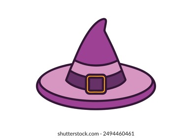Charming witch hat vector, perfect for Halloween and magical designs