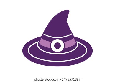 Charming witch hat vector, perfect for Halloween and magical designs