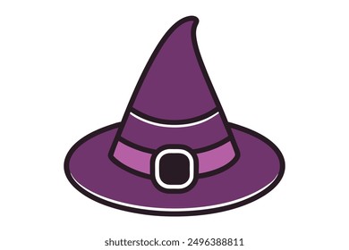 Charming witch hat vector, perfect for Halloween and magical designs