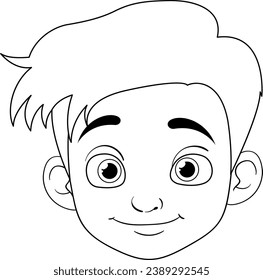 A charming young male character depicted in a doodle-style vector illustration