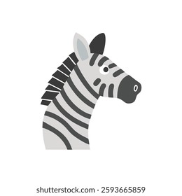 A charming zebra icon ideal for kids' fun and wildlife adventures.