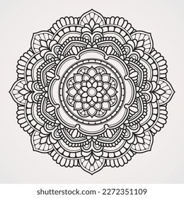 charmingly blooming flower mandalas. suitable for henna, tattoos, photos, coloring books. islam, hindu,Buddha, india, pakistan, chinese, arab