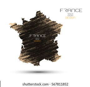 Charocal grunge texture map-France