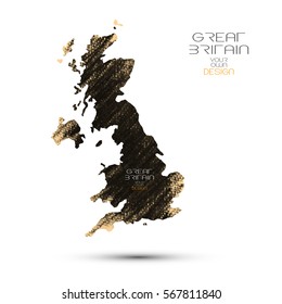 Charocal grunge texture map-Great britain