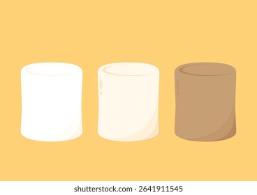 Charred marshmallow. Marshmallow Burnt. marshmallow isolated vector.