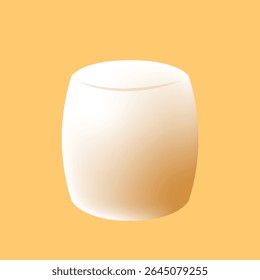Charred Marshmallow. Marshmallow Burnt. Marshmallow vetor isolado.