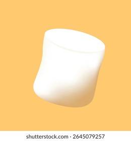 Charred Marshmallow. Marshmallow Burnt. Marshmallow vetor isolado.