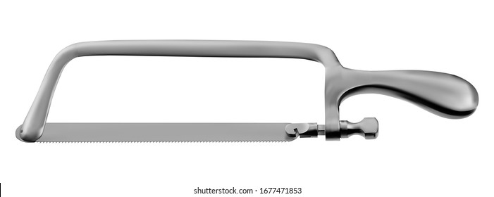 Charriere Bone Saw,Stainless Steel Blade. Medical manual surgical instrument. Vector illustration