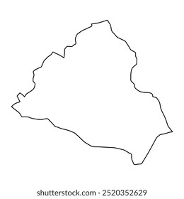 Mapa do distrito de Charsadda, divisão administrativa do Paquistão. Ilustração vetorial.