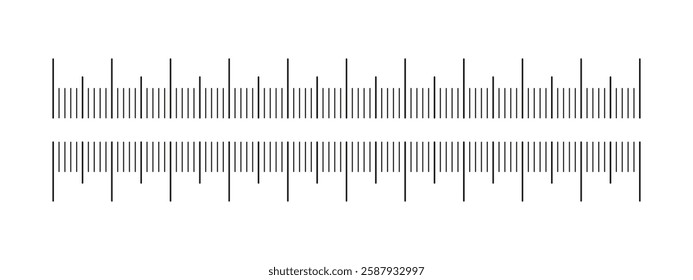 Chart with 10 centimeters. Scale for ruler in centimeters. Metric ruler. Measuring tool. Centimeter scale. Metrics indicator cm. Measuring scale icon template. Length, height, distance, sewing tool.