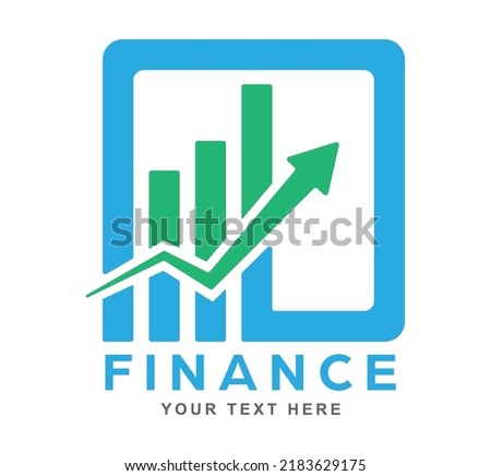Chart. Abstract financial chart for a logo, logo, sticker or brand. Illustration for websites, applications and creative ideas. Flat style