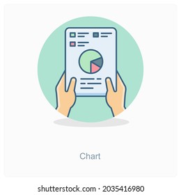 Diagramm oder Analysis Icon Konzept