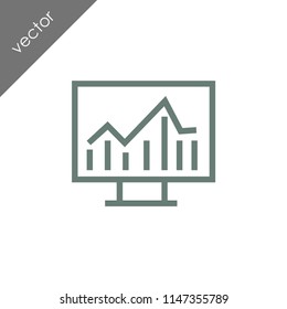 chart analysis presentation icon