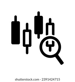 Chart analysis ( technical analysis) vector icon illustration