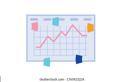 Chart Analytics background. Modern illustration slider site page. The concept of a graph of rising and falling. Web banner work schedules Analytics. Work schedule vector image design.