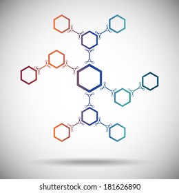 Chart Ancestry connect users. gradient. Vector Graphics. 