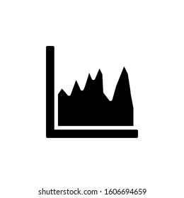 Chart area icon. Simple business performance icons for ui and ux, website or mobile application
