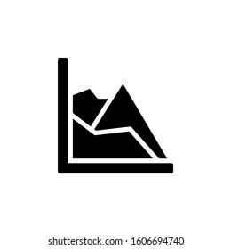 Chart area icon. Simple business performance icons for ui and ux, website or mobile application