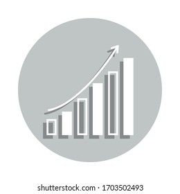 chart arrow badge icon. Simple glyph, flat vector of Miscellaneous icons for ui and ux, website or mobile application