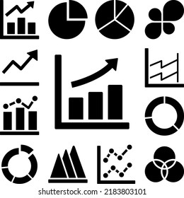 Chart arrow up graph bar histograms icon in a collection with other items