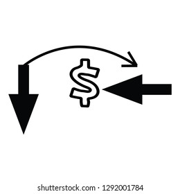 Chart arrow icon. Finance sign