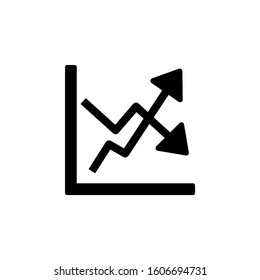 Chart arrow icon. Simple business performance icons for ui and ux, website or mobile application