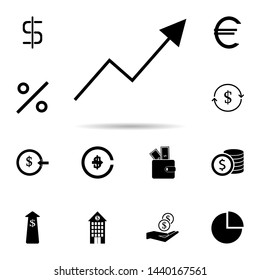 chart arrow icon. Universal set of banking for website design and development, app development