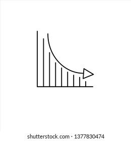 chart up arrow line icon,vector best line icon.