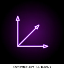 chart arrow neon icon. Elements of finance and chart set. Simple icon for websites, web design, mobile app, info graphics