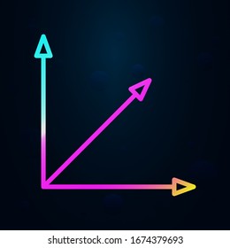 chart arrow in nolan style icon. Simple thin line, outline vector of finance and chart icons for ui and ux, website or mobile application