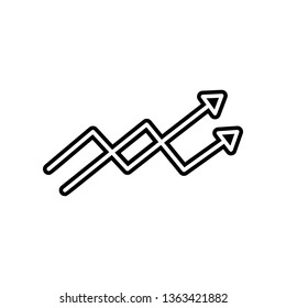 chart arrows icon. Element of finance and chart for mobile concept and web apps icon. Glyph, flat icon for website design and development, app development