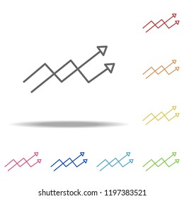 chart arrows icon. Elements of Finance and chart in multi colored icons. Simple icon for websites, web design, mobile app, info graphics