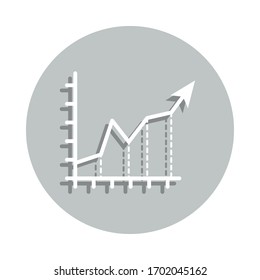 chart badge icon. Simple glyph, flat vector of web icons for ui and ux, website or mobile application