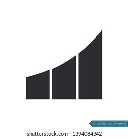Chart Bar Finance Icon Vector Template Flat Design
